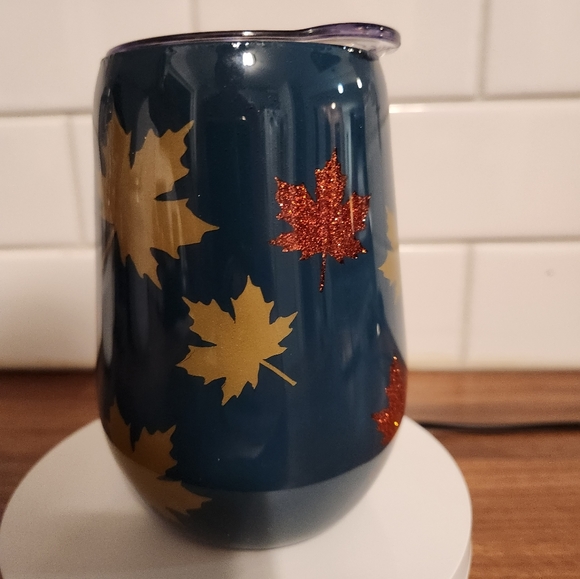 Custom order: Fall wine glass tumbler - Picture 3 of 4